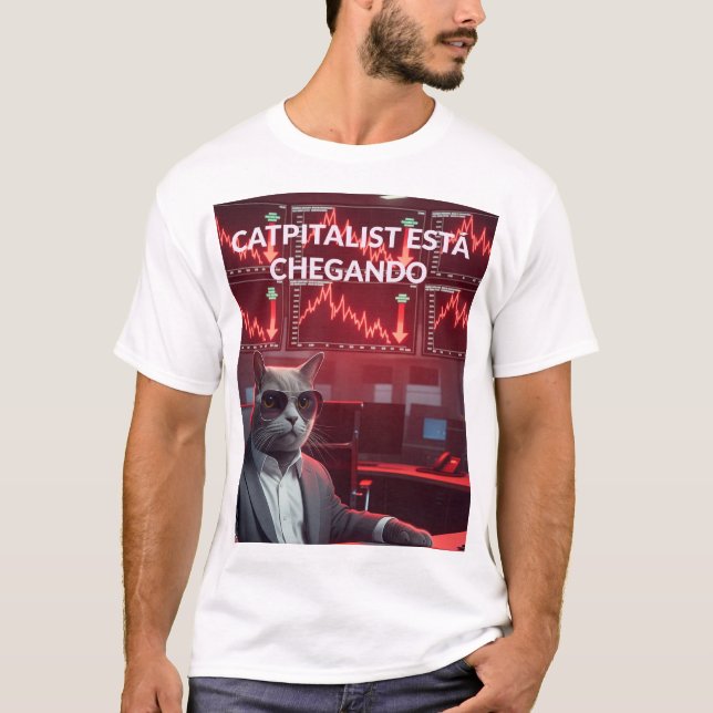 Catpitalist: Comédia do Crash do Mercado T-Shirt (Front)