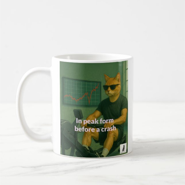 Catpitalist: Peak Performance Investor Coffee Mug (Left)