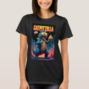Catpizilla Funny Pizza Cat Monster Cute T-Shirt