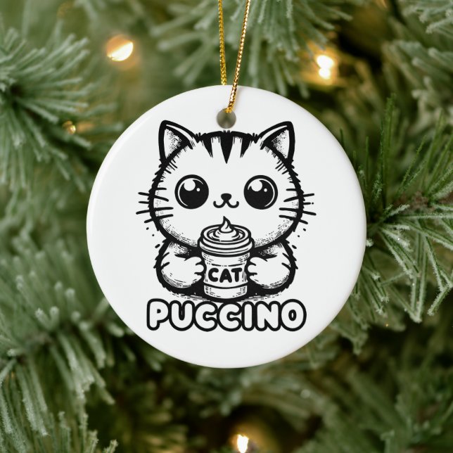 Catpuccino 1 ceramic tree decoration (Tree)
