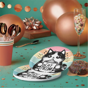 Catpuccino 3 paper plate