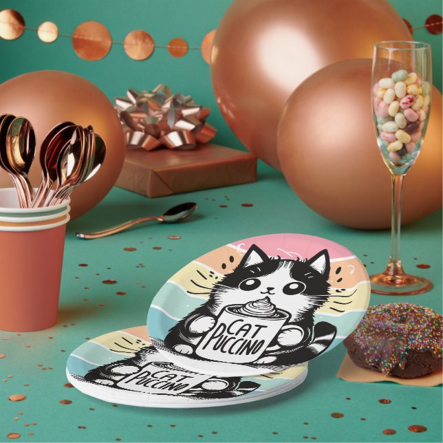 Catpuccino 3 paper plate (Multi)