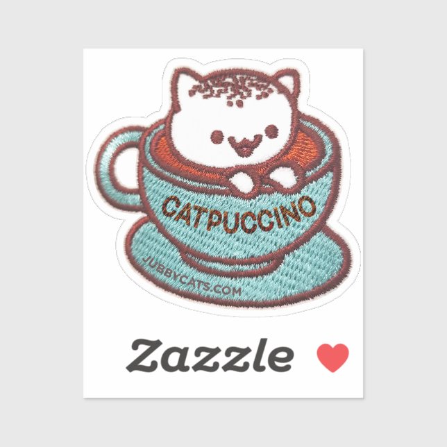 CATPUCCINO CAT Embroidered Patch Sticker (Sheet)