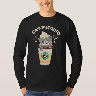 Catpuccino Cute Cat in a Coffee Mug Cat Pun  Cat T-Shirt
