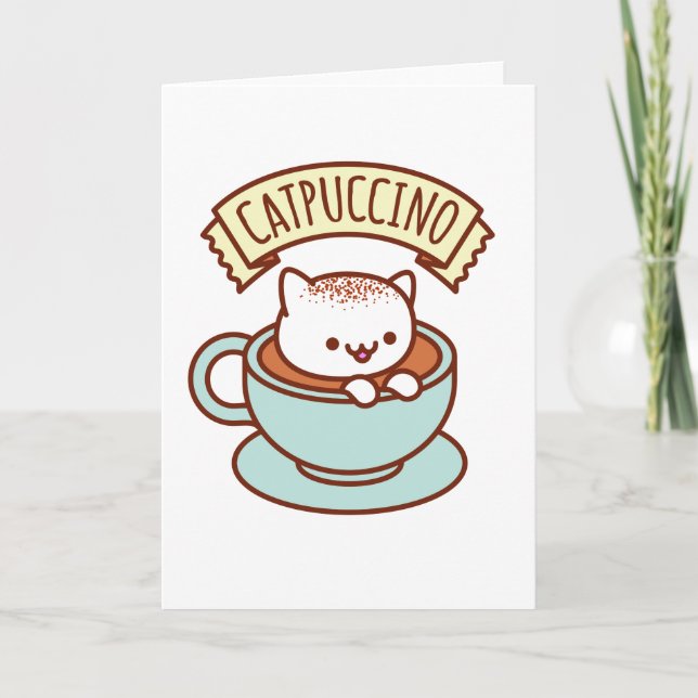 CATPUCCINO Greeting Card (Front)