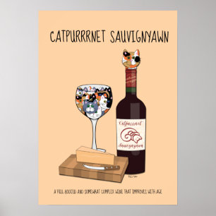Catpurrrnet Sauvigyawn Poster