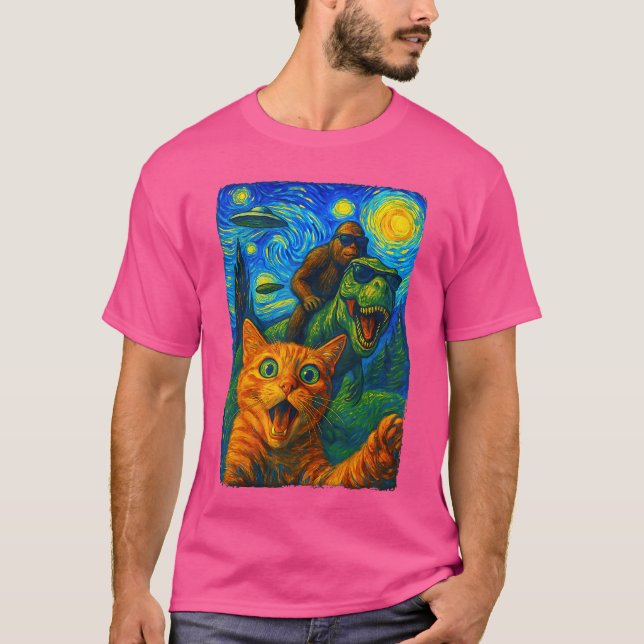 CatRe UFO Sie retro T-Shirt (Front)