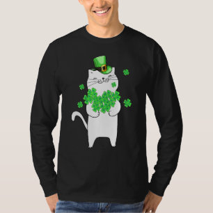 Catricks Day Cat  Shamrock  St Patricks Day Lucky T-Shirt