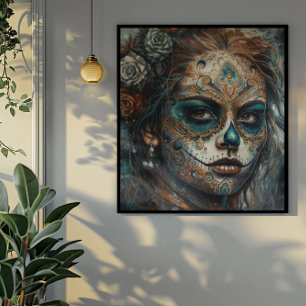 Catrina Azul Canvas Print