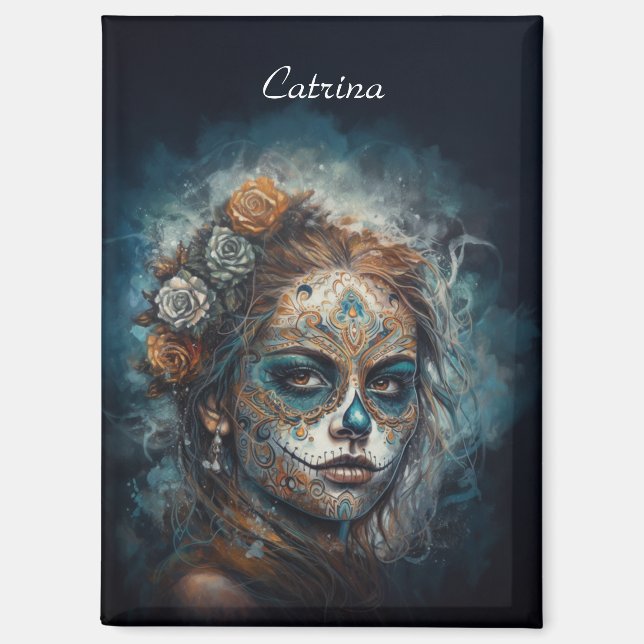 Catrina Azul, custom Magnet (Front)
