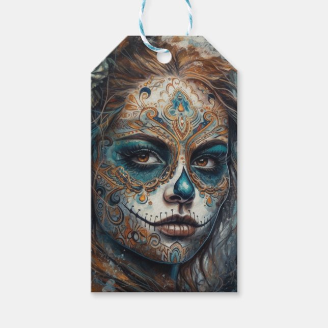 Catrina Azul Gift Tags (Front)