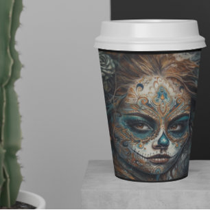 Catrina Azul Paper Cups