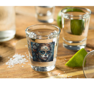 Catrina Azul Shot Glass