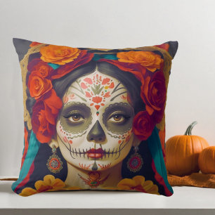Catrina Day Of The Dead 1 Cushion
