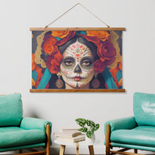 Catrina Day Of The Dead 1 Hanging Tapestry
