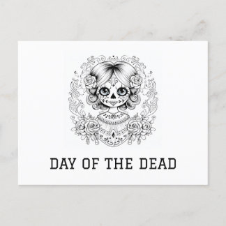 Catrina -  Day of the Dead Holiday Postcard