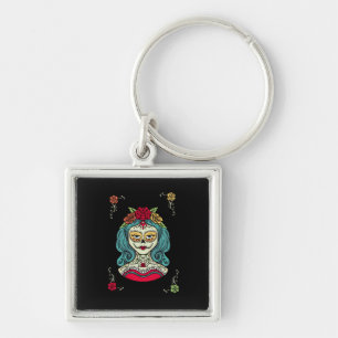 Catrina Día de Muertos Web Key Ring