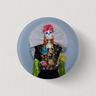 Catrina Tehuana 3 Cm Round Badge
