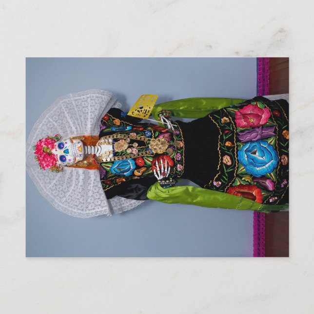 Catrina Tehuana  Holiday Postcard (Front)