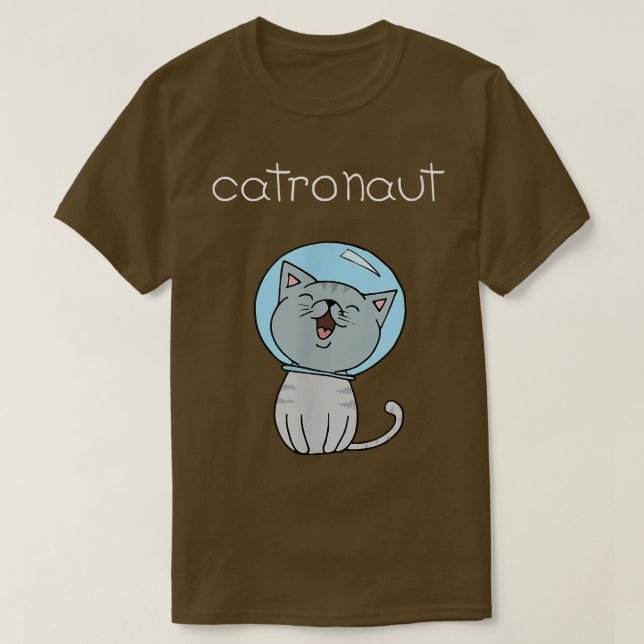 Catronaut  Funny Cat Astronaut Pun  T-Shirt (Design Front)