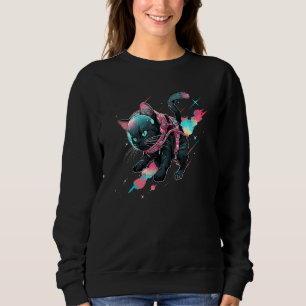 Catronaut Space Cat Galaxy Kitten Astronaut Space Sweatshirt