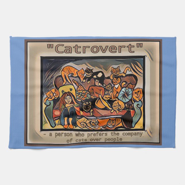 Catrovert Tea Towel (Horizontal)