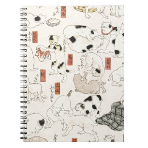 Cats (1847-1850)  Utagawa Kuniyoshi. Notebook