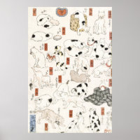 Cats (1847-1850) Utagawa Kuniyoshi.