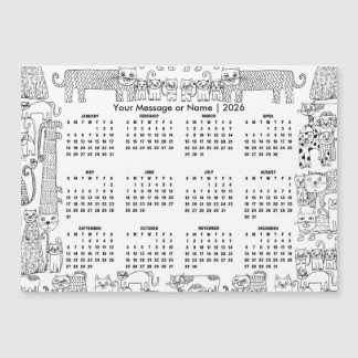 Cats 2026 Calendar Personalised Message or Name