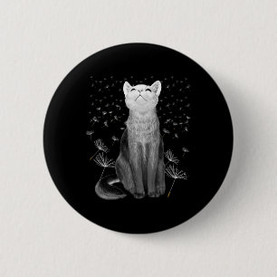 Cats 365 Cats 365 Dandelion Cat Graphic 6 Cm Round Badge