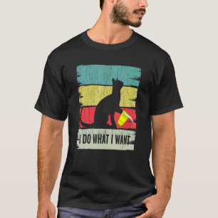 Cats 365 I Do What I Want Retro Vintage Cat T-Shirt