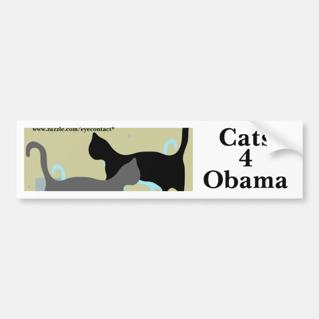 Cats 4 Obama bumpersticker Bumper Sticker (Front)