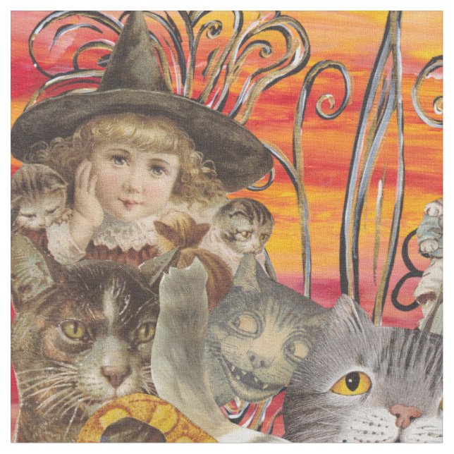 Cats a Plenty Fabric (Close Up)