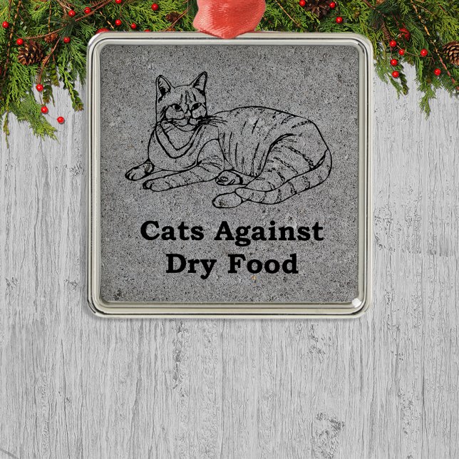 Cats Against Dry Food Metal Tree Decoration (Creator Uploaded)