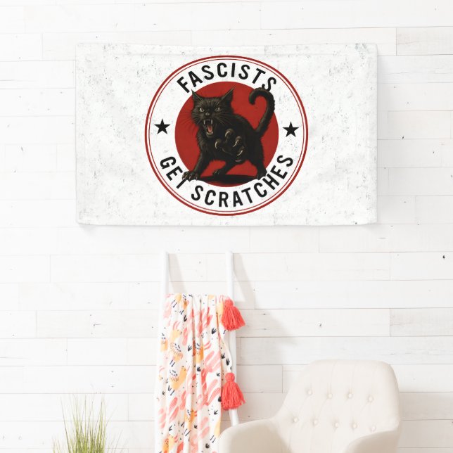 Cats Against Fascists Banner (Insitu)