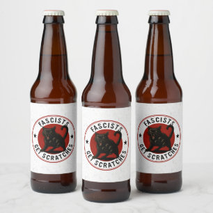 Cats Against Fascists Beer Bottle Label