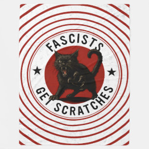 Cats Against Fascists Fleece Blanket