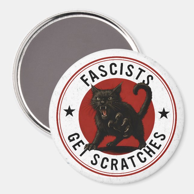 Cats Against Fascists Magnet (Front/Back)