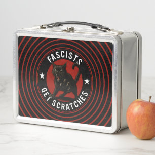 Cats Against Fascists Metal Lunch Box