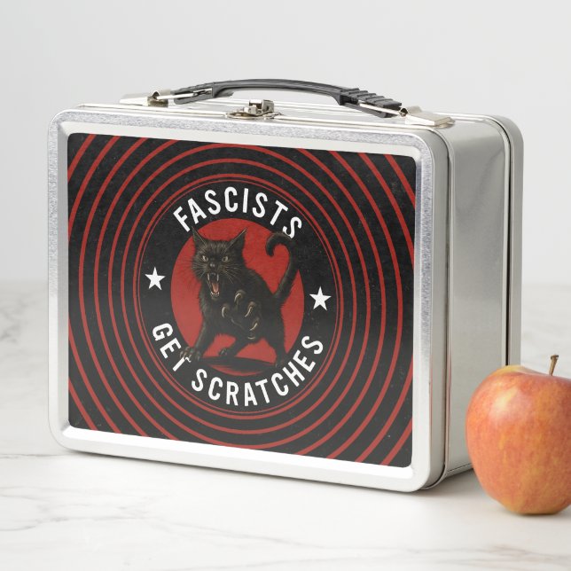 Cats Against Fascists Metal Lunch Box (In Situ)