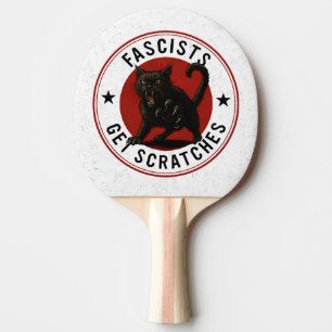Cats Against Fascists Ping Pong Paddle