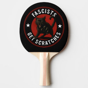 Cats Against Fascists Ping Pong Paddle