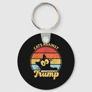 Cats Against Trump Funny Anti Trump 2020 Election Key Ring