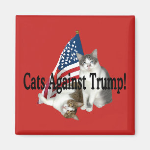"Cats Against Trump" Magnet