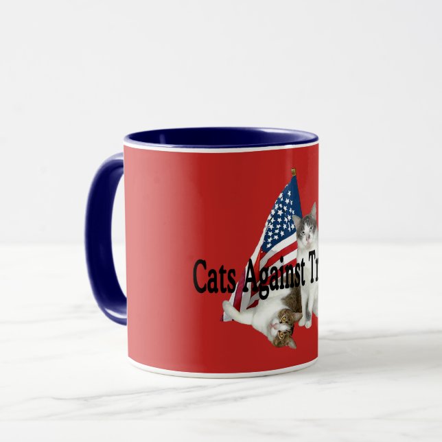 "Cats Against Trump" Mug (Front Left)