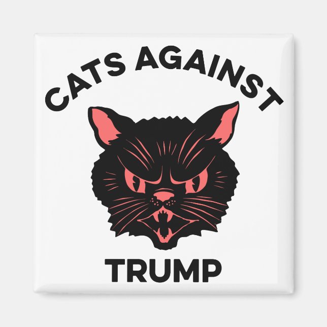 Cats Against Trump Political Protest Magnet (Front)