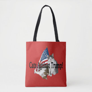 "Cats Against Trump" Tote Bag