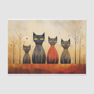 Cats alert, at-attention, AI generated, Tissue Paper