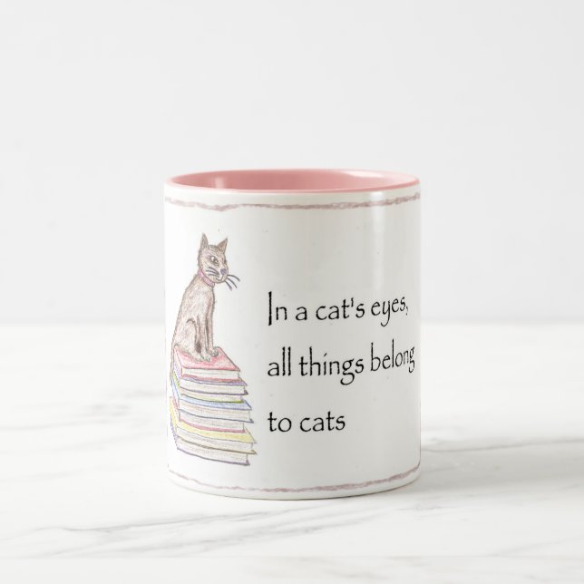 Cats - All things belong Two-Tone Coffee Mug (Center)