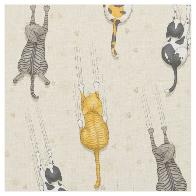 Cats Allowed Fabric (Close Up)
